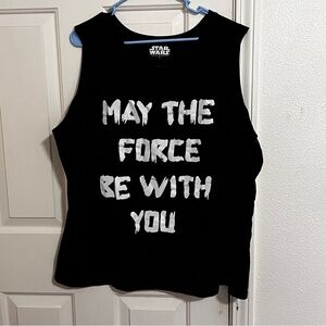 Women’s Star Wars May The Force Be With You Sleeveless Top Size 3XL